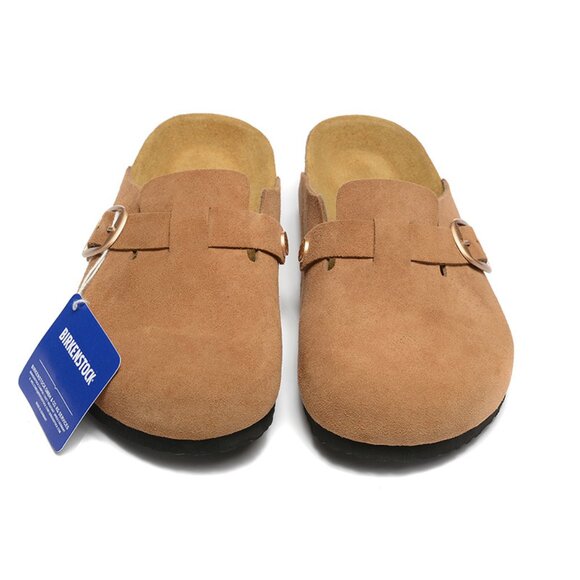 Birkenstock Unisex Boston Suede Soft Footbed Clogs - Picture 1 of 3